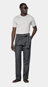Light Grey Short Sleeve Crewneck
