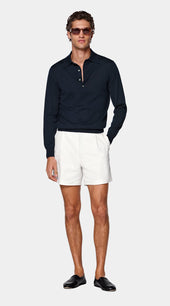 Blue Long Sleeve Polo