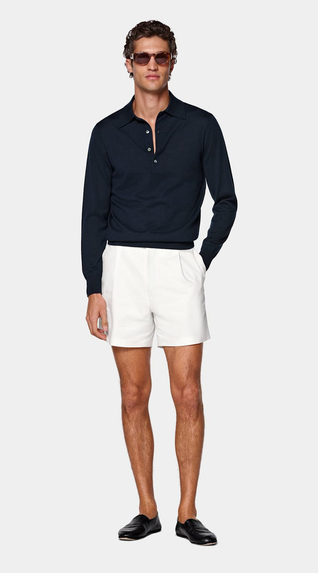 Blue Long Sleeve Polo