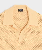 Relaxed Open Knit Montauk Sweater Polo