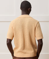 Relaxed Open Knit Montauk Sweater Polo