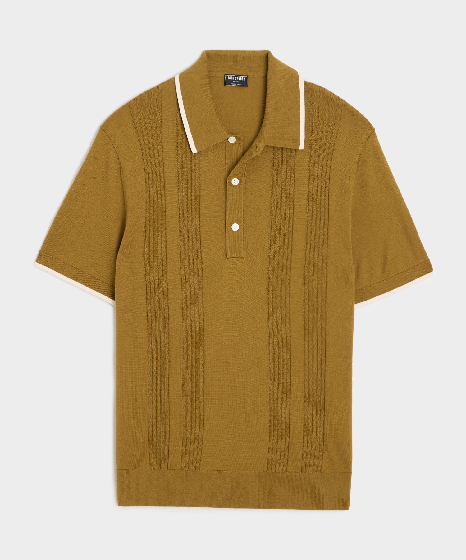 Silk Cotton Tipped Sweater Polo