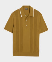 Silk Cotton Tipped Sweater Polo