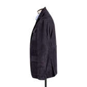 Safari Jacket In Navy Blue Suede
