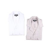 Riviera Collar Safari Shirt In Linen