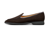 Stride Loafers In Dark Brown Glove Suede Dark Sole