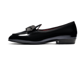 Sagan Opera Bow In Patent And Gros Grain