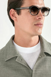 Linen Blend Bomber Made In Italy