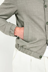 Linen Blend Bomber Made In Italy
