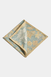 Sage macro flower pocket square - Made in Italy