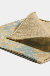 Sage Macro Flower Pocket Square Made In Italy