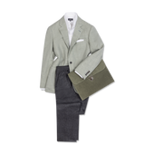 Single Breasted Notch Jacket In Herringbone