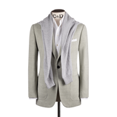 Single Breasted Notch Jacket In Herringbone