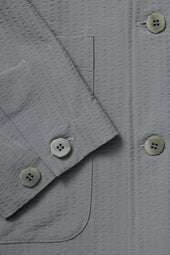 Lounge Jacket Wool Seersucker