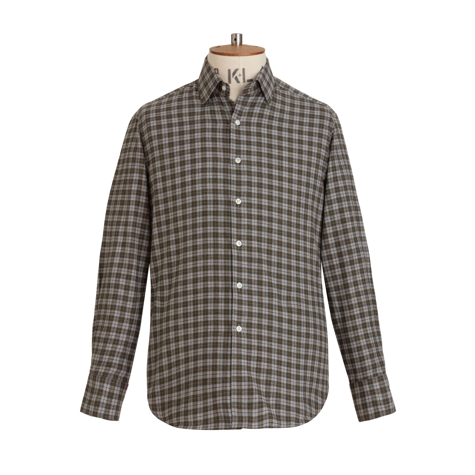Ochre Check Brushed Cotton Shirt New