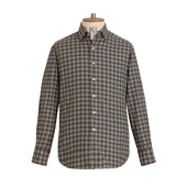 Sage/Ochre Check Brushed Cotton Shirt - New