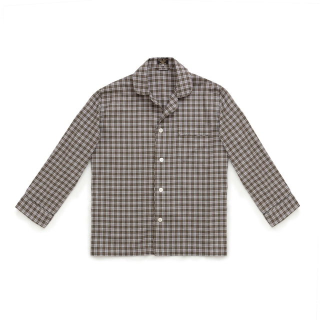 Sage/Ochre Check Brushed Cotton Pyjama Set - New