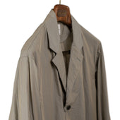 Patch Pocket Blazer In Grey Cotton Crinkled Typewriter Cloth