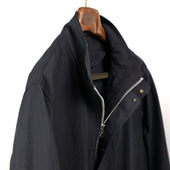 Stand Collar Work Jacket In Cotton And Nylon Typewriter Cloth