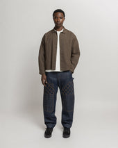 SAM SHIRT JACKET - CHOCOLATE COTTON MICRO RIPSTOP