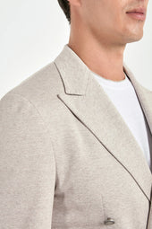 Double Breasted Jersey Jacket Made In Italy