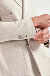 Double Breasted Jersey Jacket Made In Italy