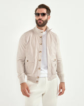 Knit Alcantara Bomber Made In Italy