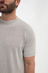 Linen And Cotton T Shirt Made In Italy