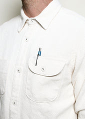 Work Shirt Washed Natural Sashiko