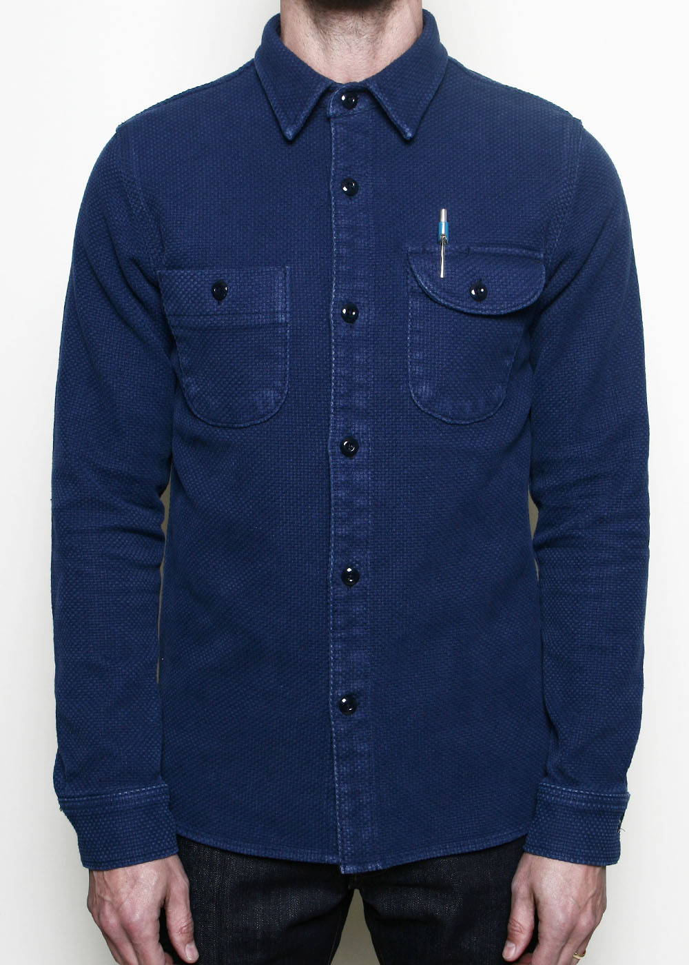 Work Shirt Dyed Sashiko
