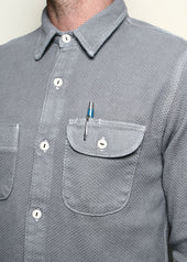 Work Shirt Dyed Grey Sashiko