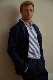 LS Organic Cotton Hemp Stripe Quarter Zip