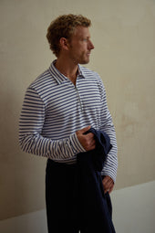 LS Organic Cotton Hemp Stripe Quarter Zip