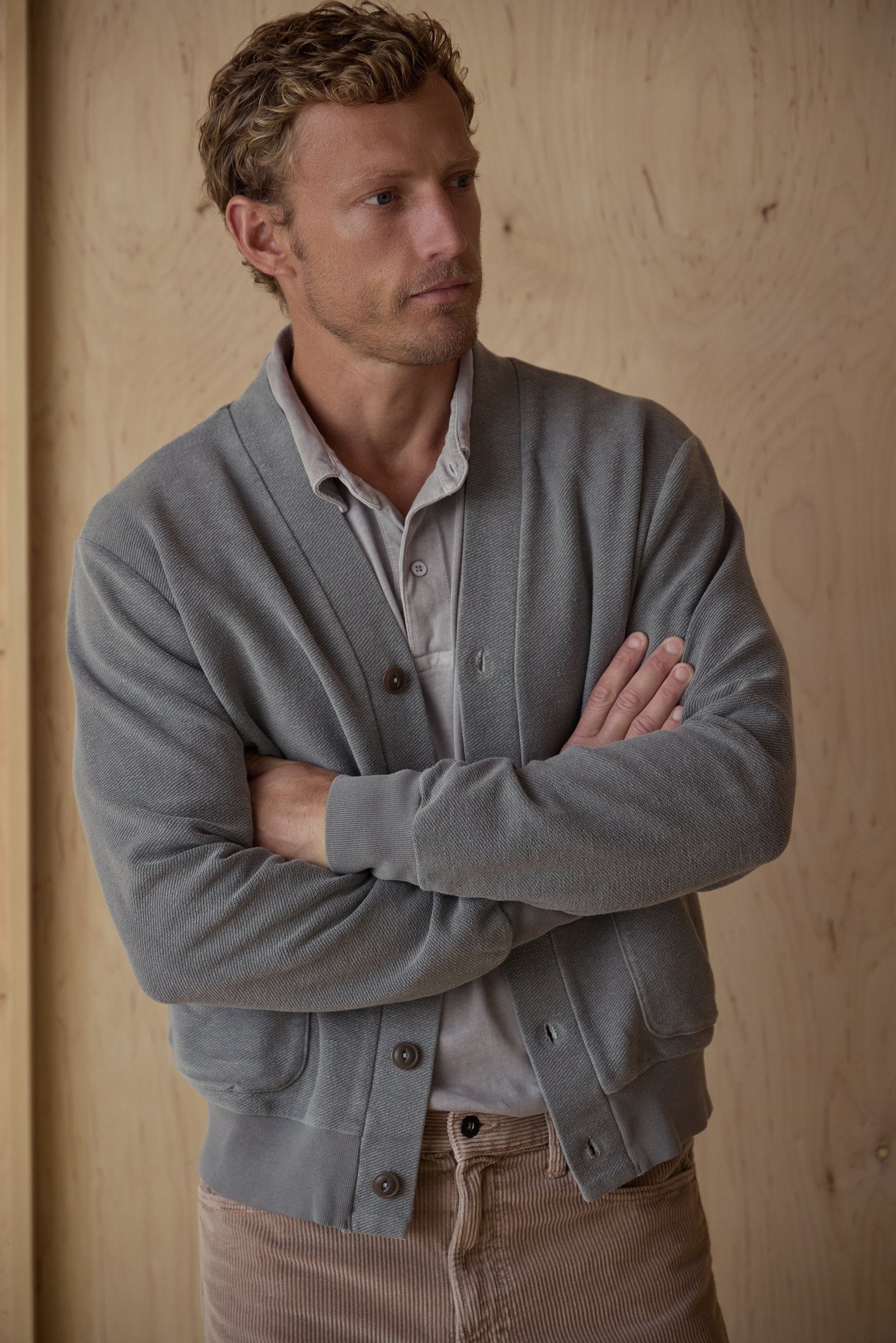 Twill Terry Cardigan