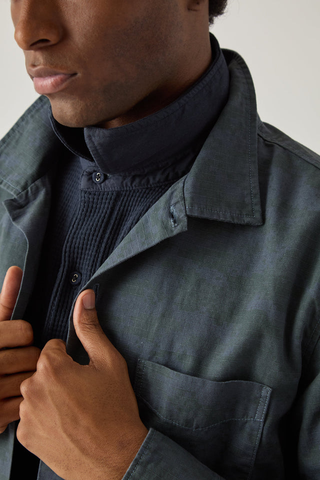 Overdyed Camo Shirt Jacket