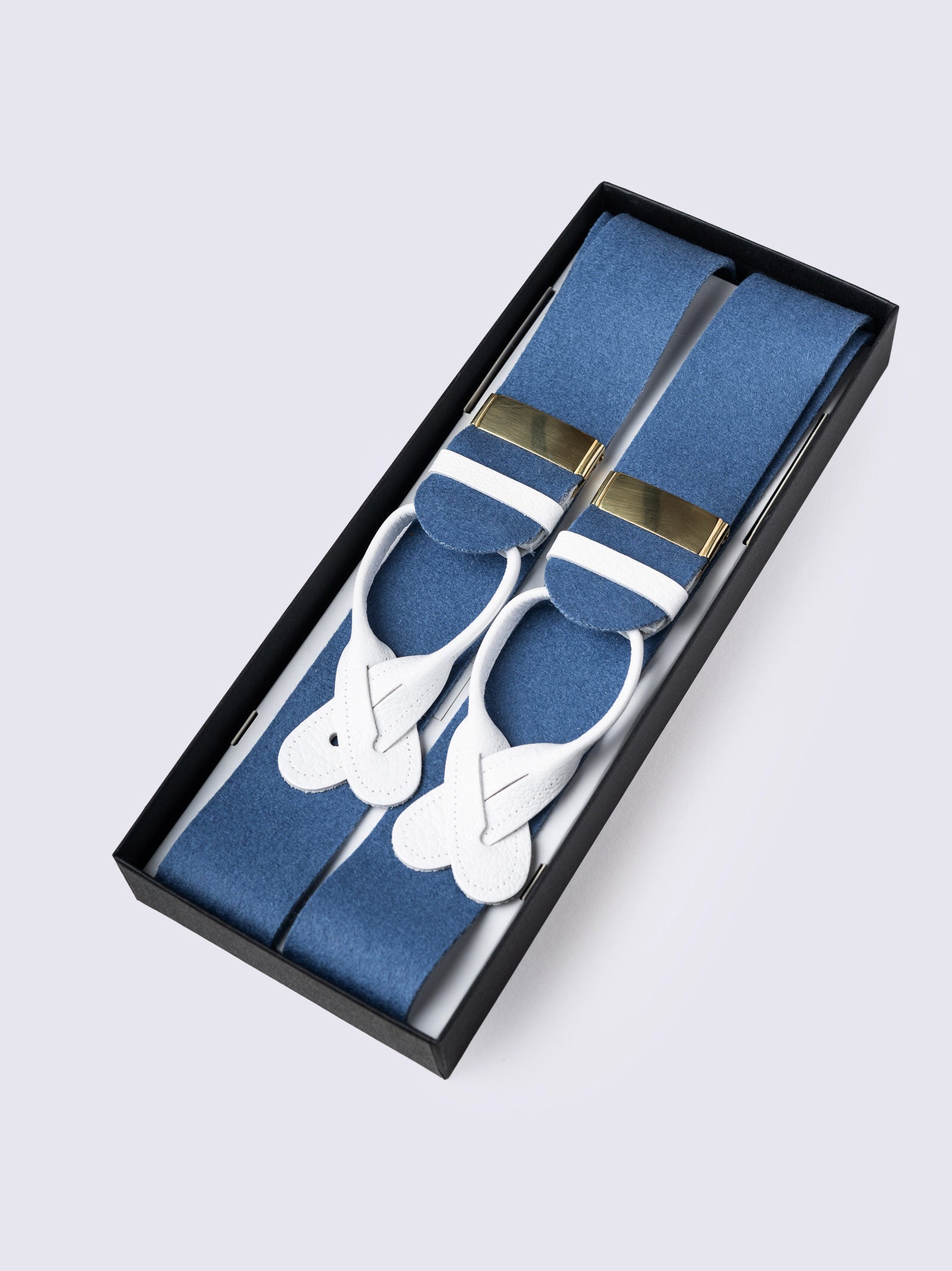 Saxe Blue Boxcloth Braces