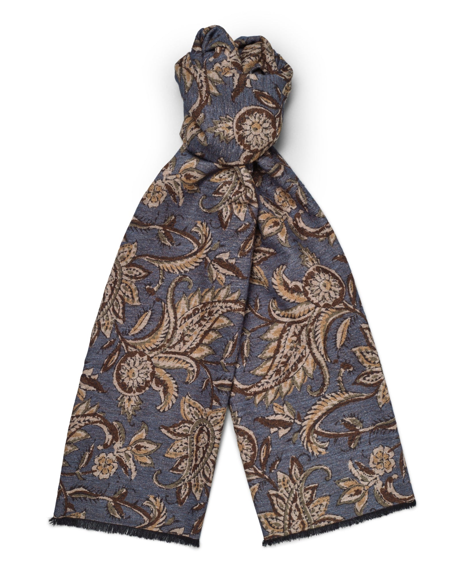 Soft Floral Brushed Silk Scarf