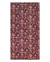 Plum Floral Brushed Silk Scarf