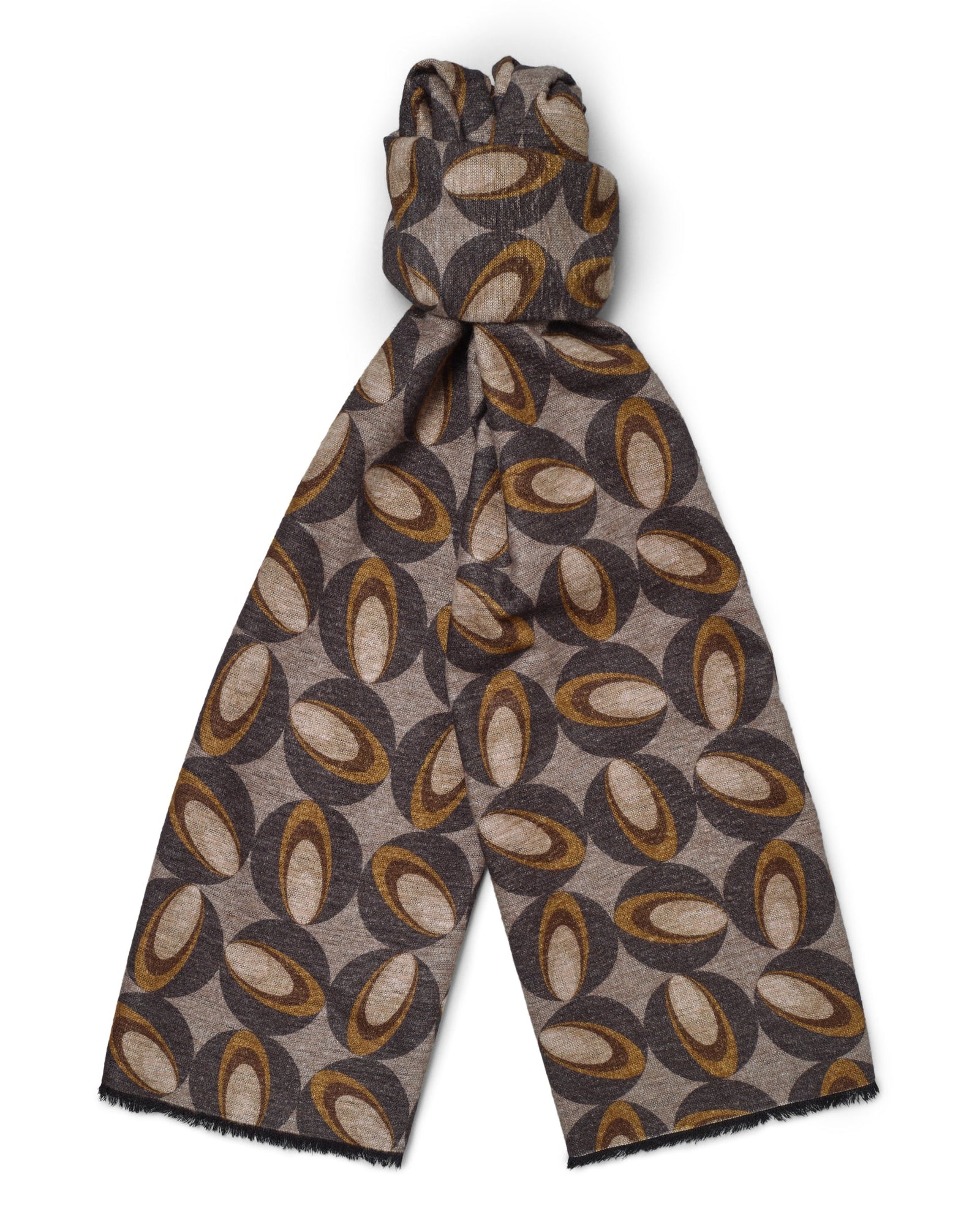 Printed Brushed Silk Scarf