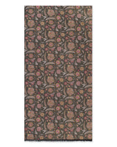 Green Floral Brushed Silk Scarf