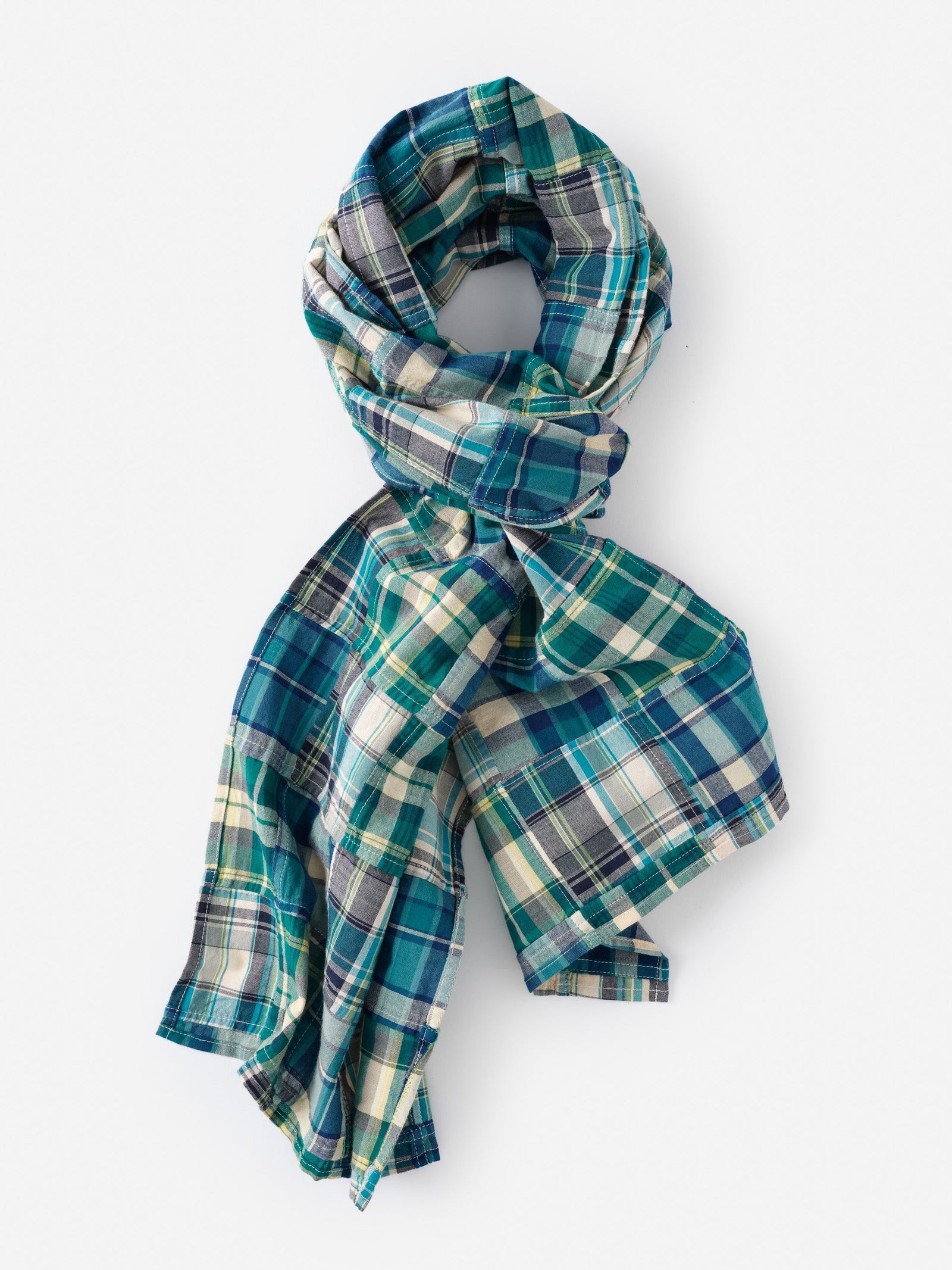 Green Multi Plaid Men S Cotton Scarf Men S Scarves J Mclaughlin