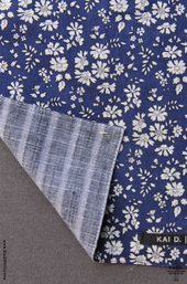 Reversible Petit Floral Pocket Square Azure