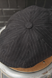 Peaky Hat Chalk Stripe Cotton Wool Xl