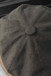 Peaky Hat Belgian Linen Green M