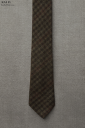 Tonal Check Wool Tie