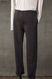 Bologna Striped Wool Trousers 32 34