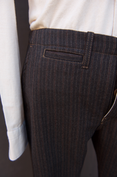 Bologna Striped Wool Trousers 32 34