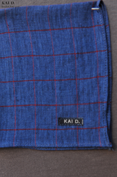 Irish Linen Pocket Square Windowpane