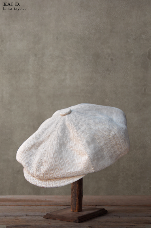 Peaky Hat Linen Herringbone M L
