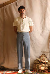 Austin Side Buckle Pants Hickory Stripe 48 50 52